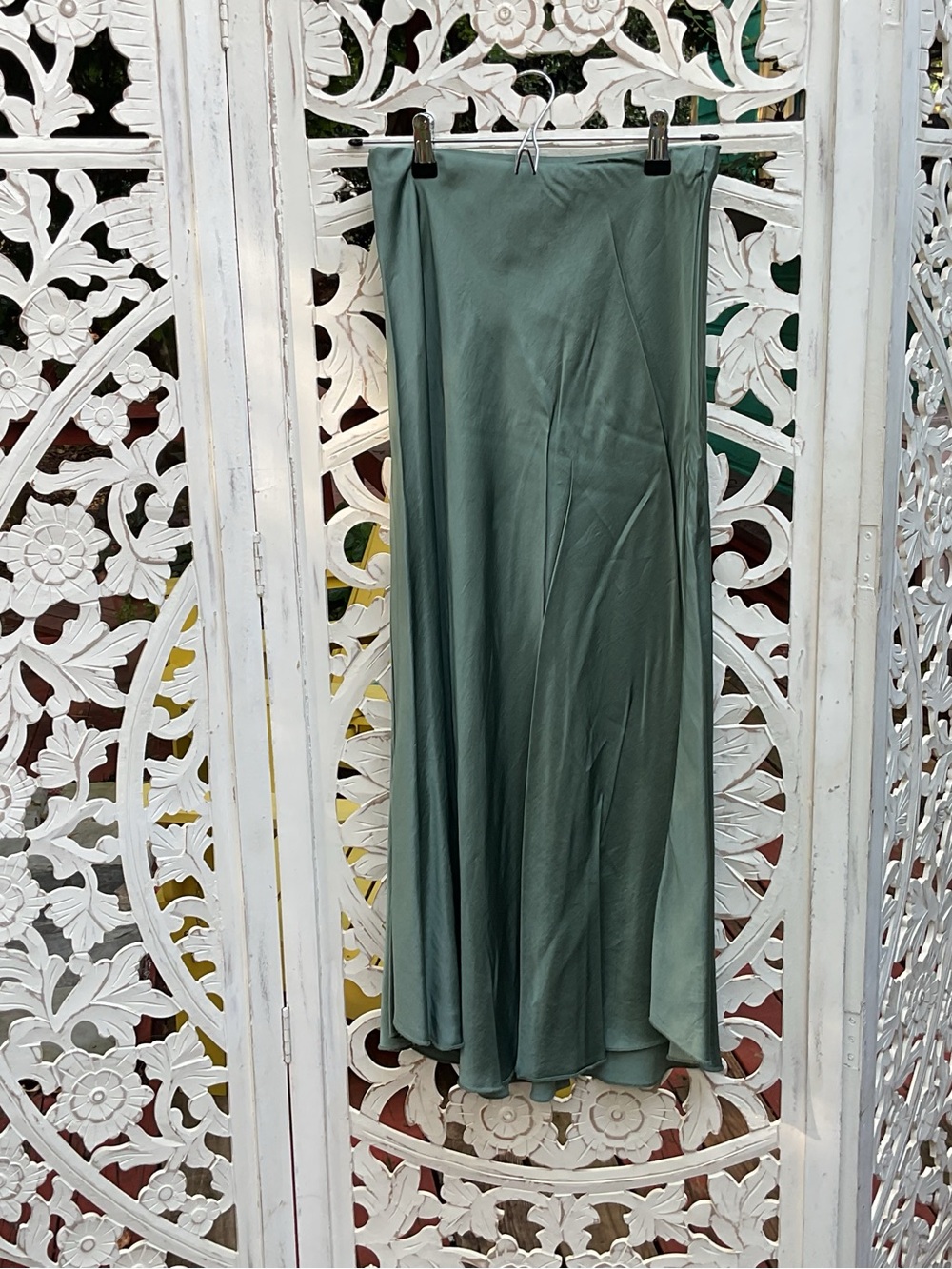 Astrid Satin Midi Skirt